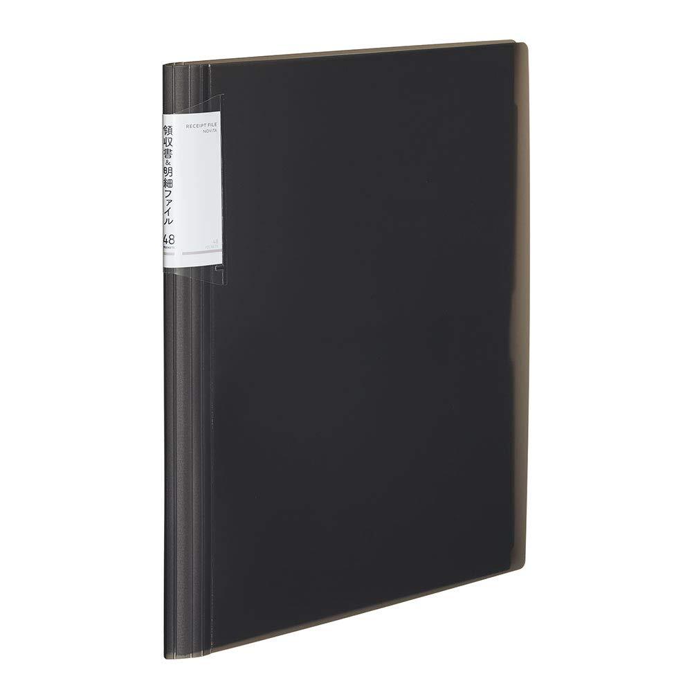 コクヨ ファイル 領収書・明細 ノビータ 固定式 A4 48ポケット 黒 ラ-NVR520D拍卖