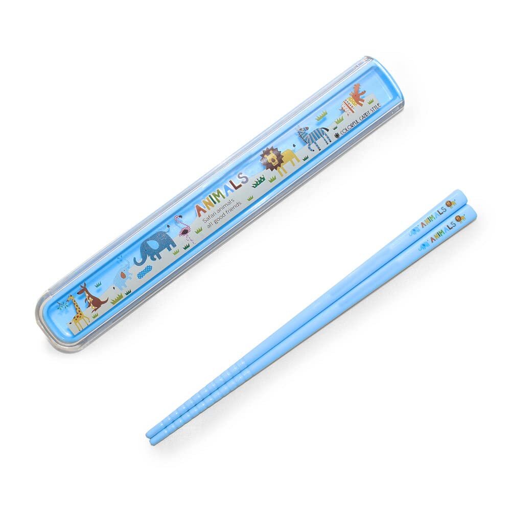 COLORFUL CANDY STYLE 箸 箸箱セット 男の子 子供用 スライド 滑り止め 食洗器対応 16.5cm サバンナ横断どうぶつ大行拍卖