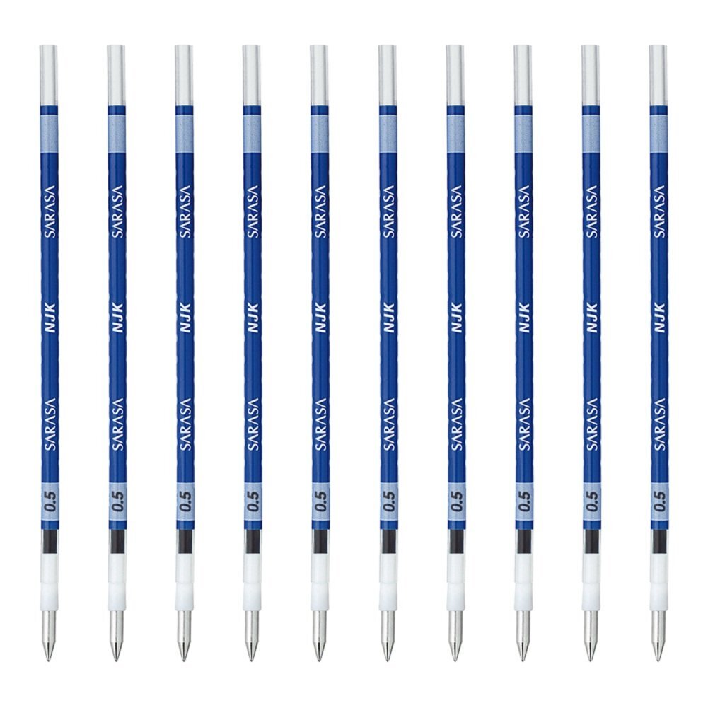 ゼブラ ボールペン替芯 プレフィール サラサ NJK-0.5芯 青 10本 BRNJK5BL拍卖