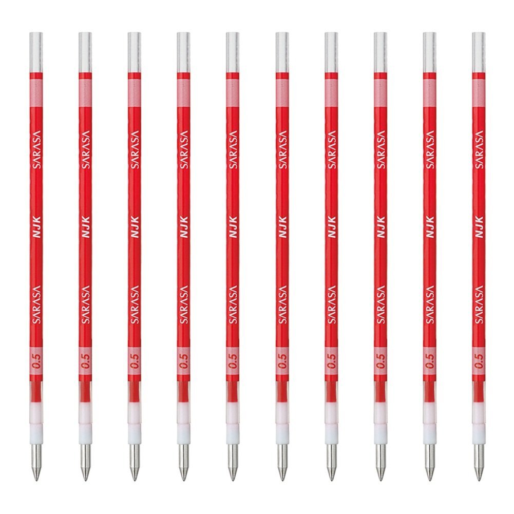 ゼブラ ボールペン替芯 プレフィール サラサ NJK-0.5芯 赤 10本 BRNJK5R拍卖