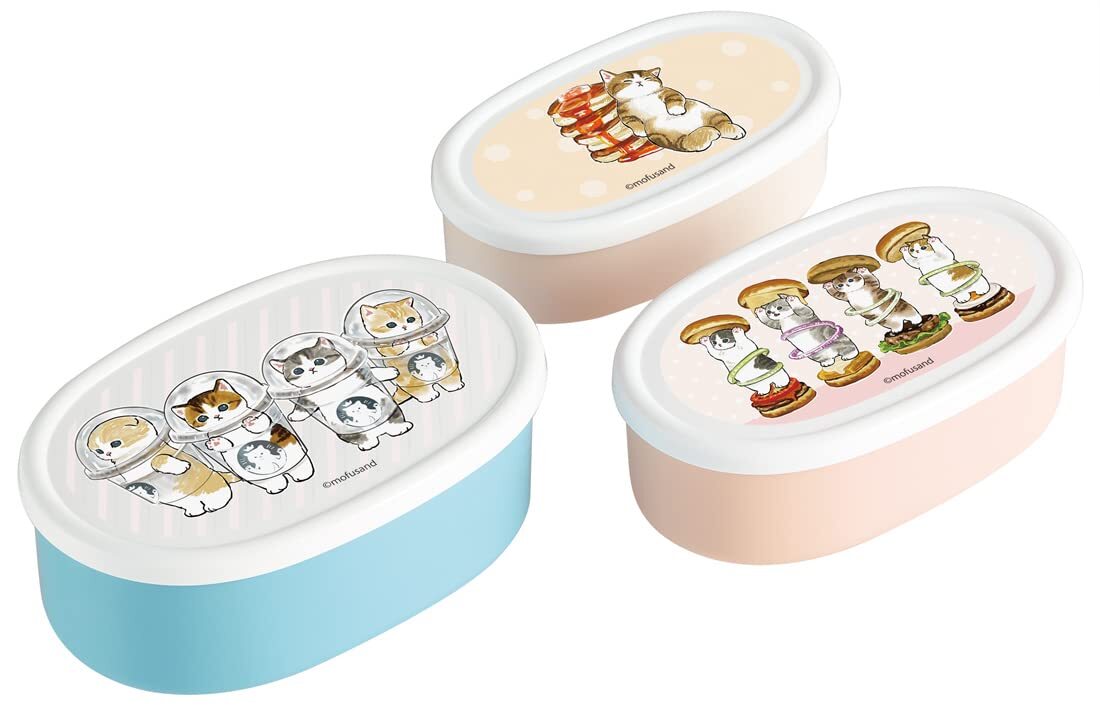 スケーター(Skater) 弁当箱 モフサンド 860ml 3個組 シール容器 保存容器 日本製 SRS3SAG-A拍卖