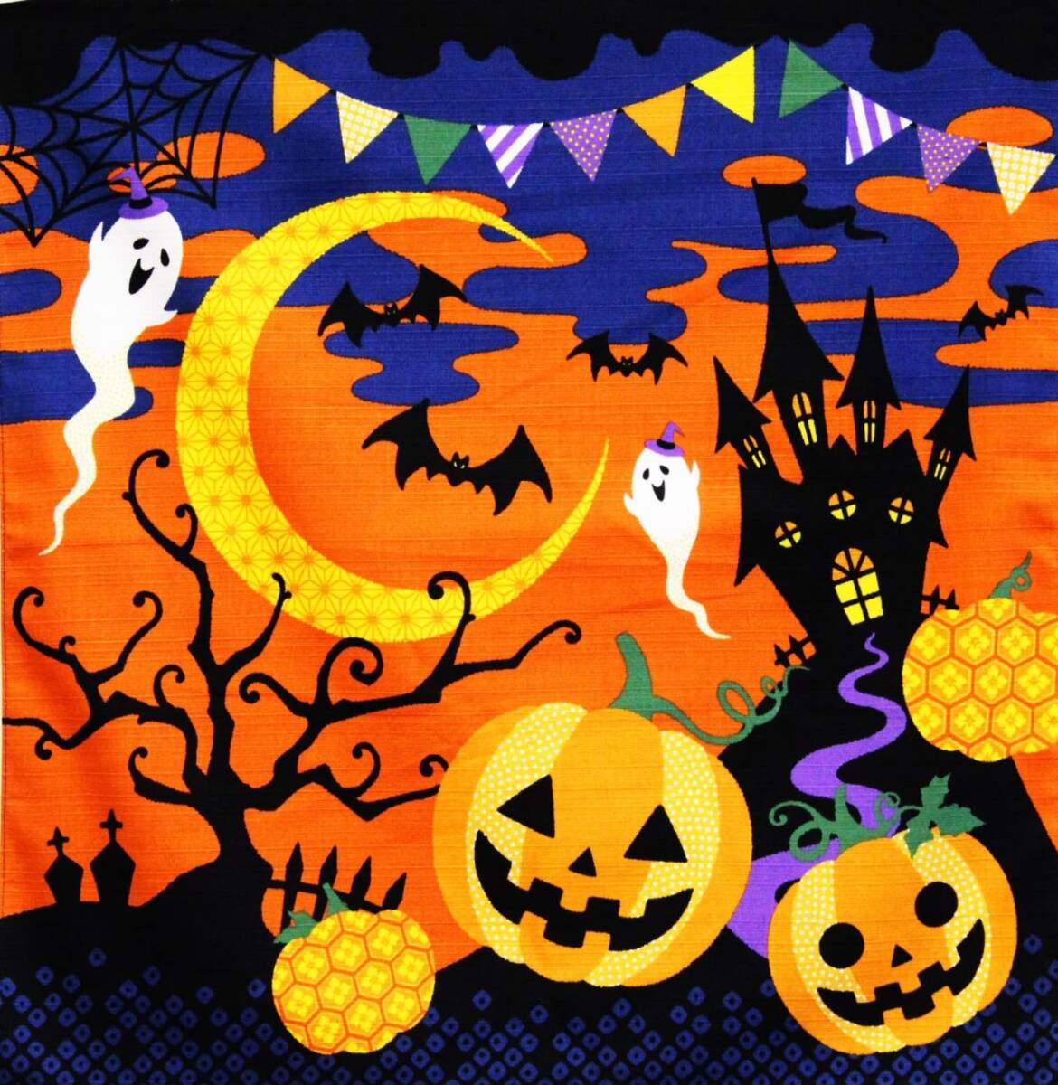 丸全 風呂敷 綿風呂敷 さとうひろみ ハロウィン 約50×50cm拍卖
