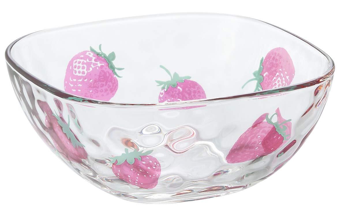 アデリア(ADERIA) ガラスボウル フルーツドロップ イチゴ 日本製 サラダ 食器 ボール 皿 おしゃれ シリアル 深皿 小鉢 一人暮らし拍卖