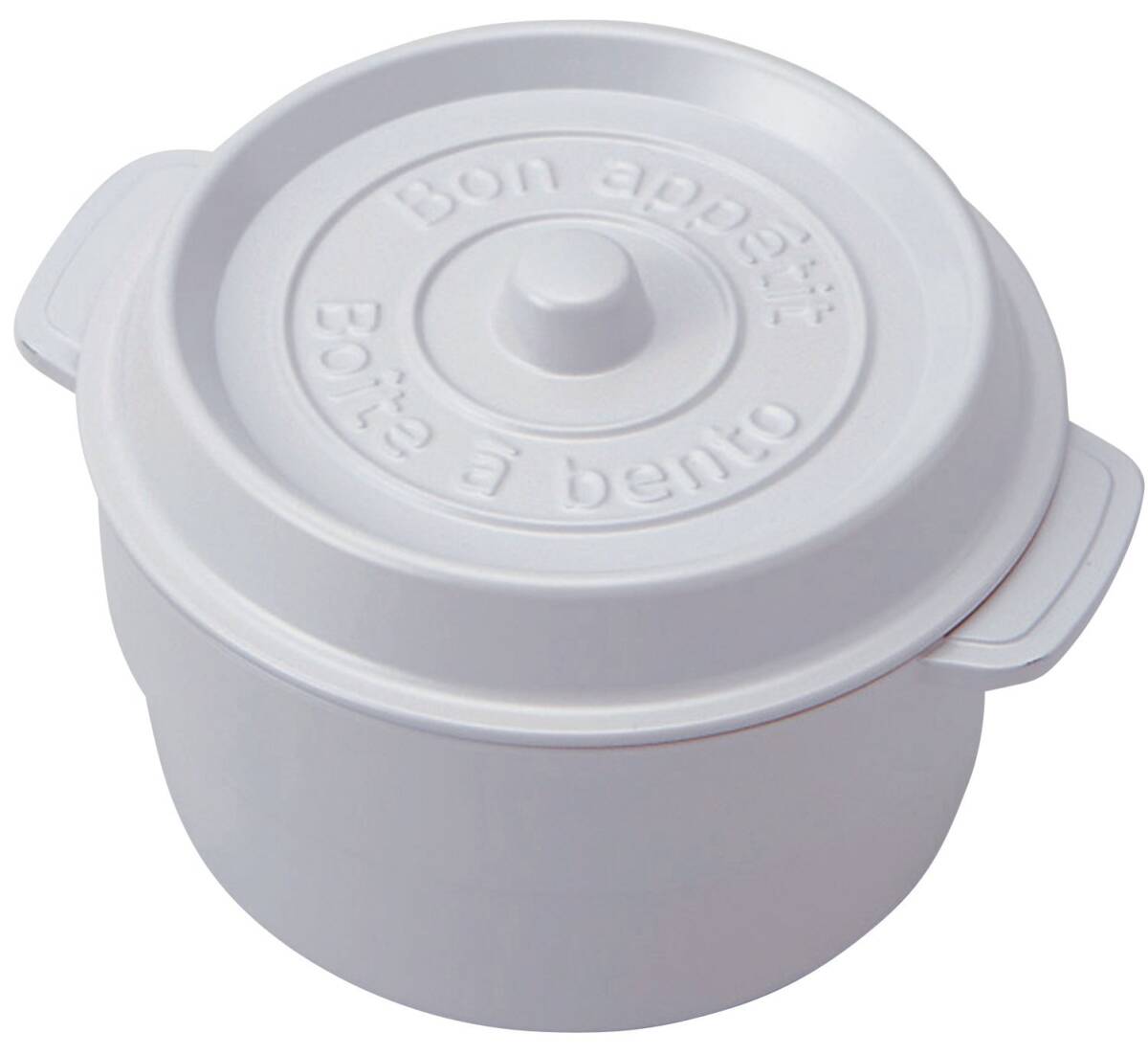 竹中 日本製 お弁当箱 ココポット ラウンド ホワイト (上段)230ml、(下段)300ml T-56445拍卖