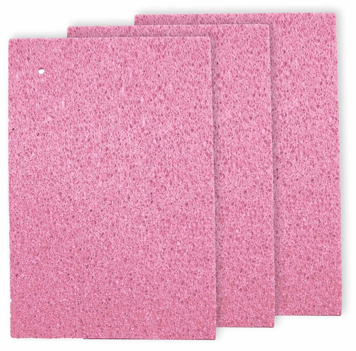 セルローススポンジ クロス 日本製 吸水 速乾 水切りマット 大判タイプ 45×30cm ピンク 3枚セット拍卖