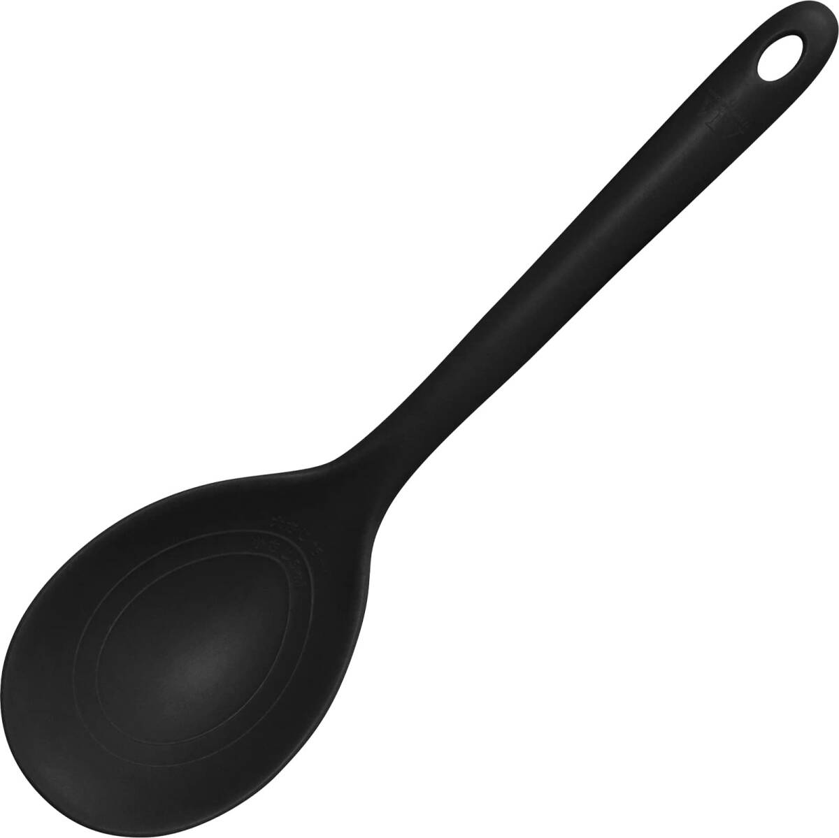 ワールドクリエイト クッキングスプーン ブラック ViV 抗菌 シリコーンキッチンシリーズ 60055 26.5cm拍卖
