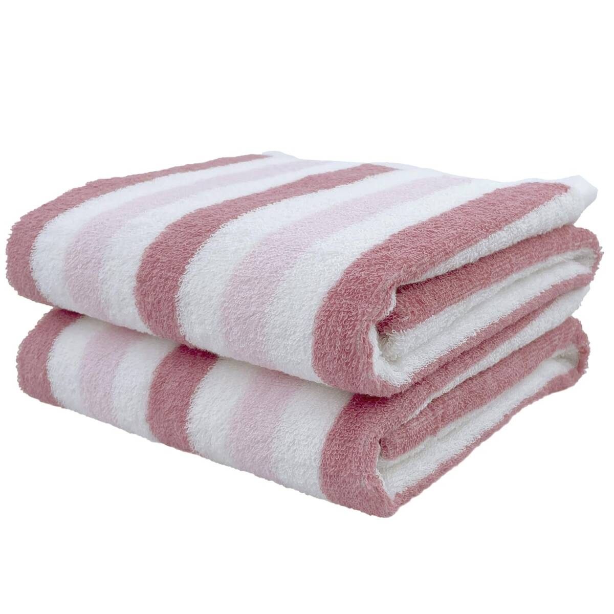 リピートサイン(:re) デイリータオル【しっかり】 Rストライプ バスタオル ロゼ 2枚 綿100% 60×120cm 普段使い用 タオルケッ拍卖