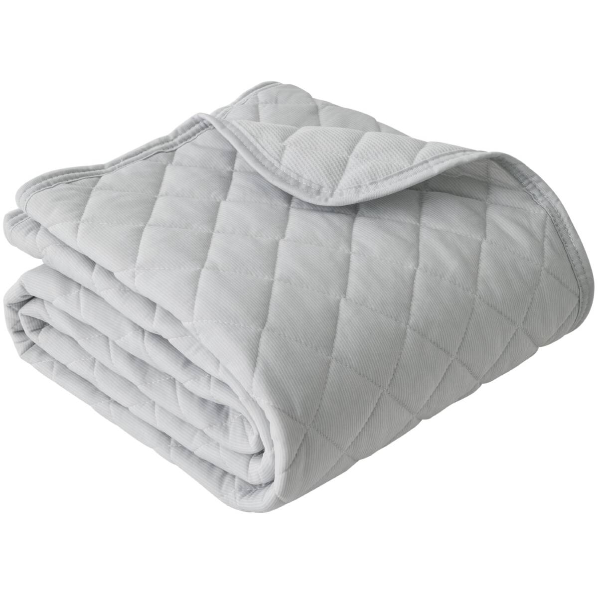 AQUA(アクア) 敷きパッド 夏用 ダブル アイスグレー 冷感しきぱっと リバーシブル 一年中使える 長く使える ひんやり さらっと 吸湿速乾拍卖