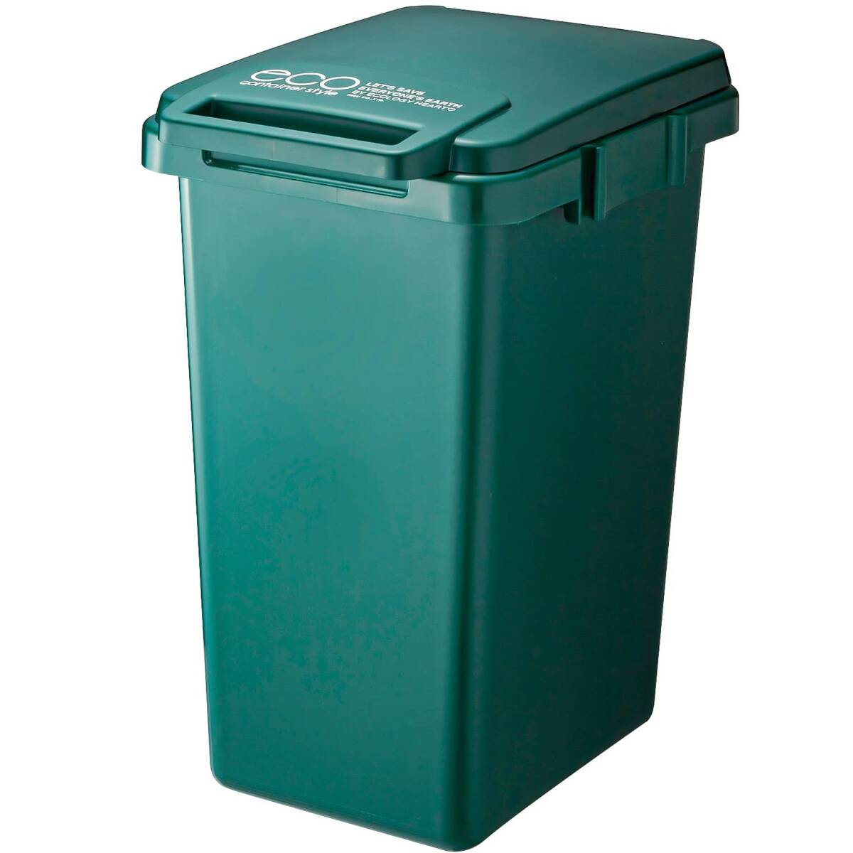 リス ゴミ箱 ワンハンド ハンドル付き ダークグリーン 45L ecoコンテナスタイル2 日本製 CS2-45J拍卖