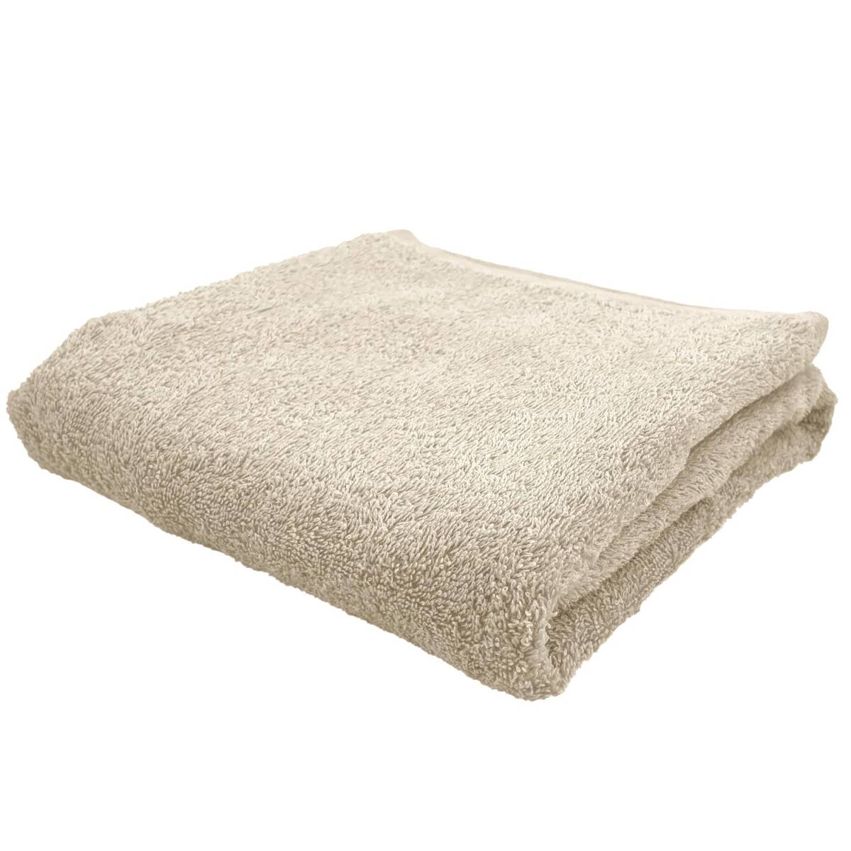 リピートサイン(:re) デイリータオル【しっかり】 無地 大判バスタオル ベージュ 1枚 綿100% 70×135cm 普段使い用 タオルケッ拍卖