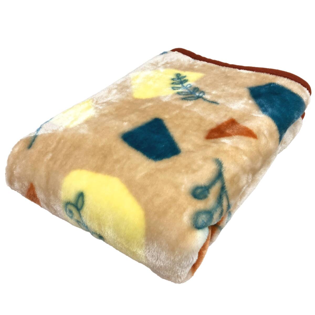 極ぬく あったか ニューマイヤー ひざかけ ナチュラルガーデン オレンジ 70cm×100cm フランネル 軽量 厚手 秋 冬用拍卖