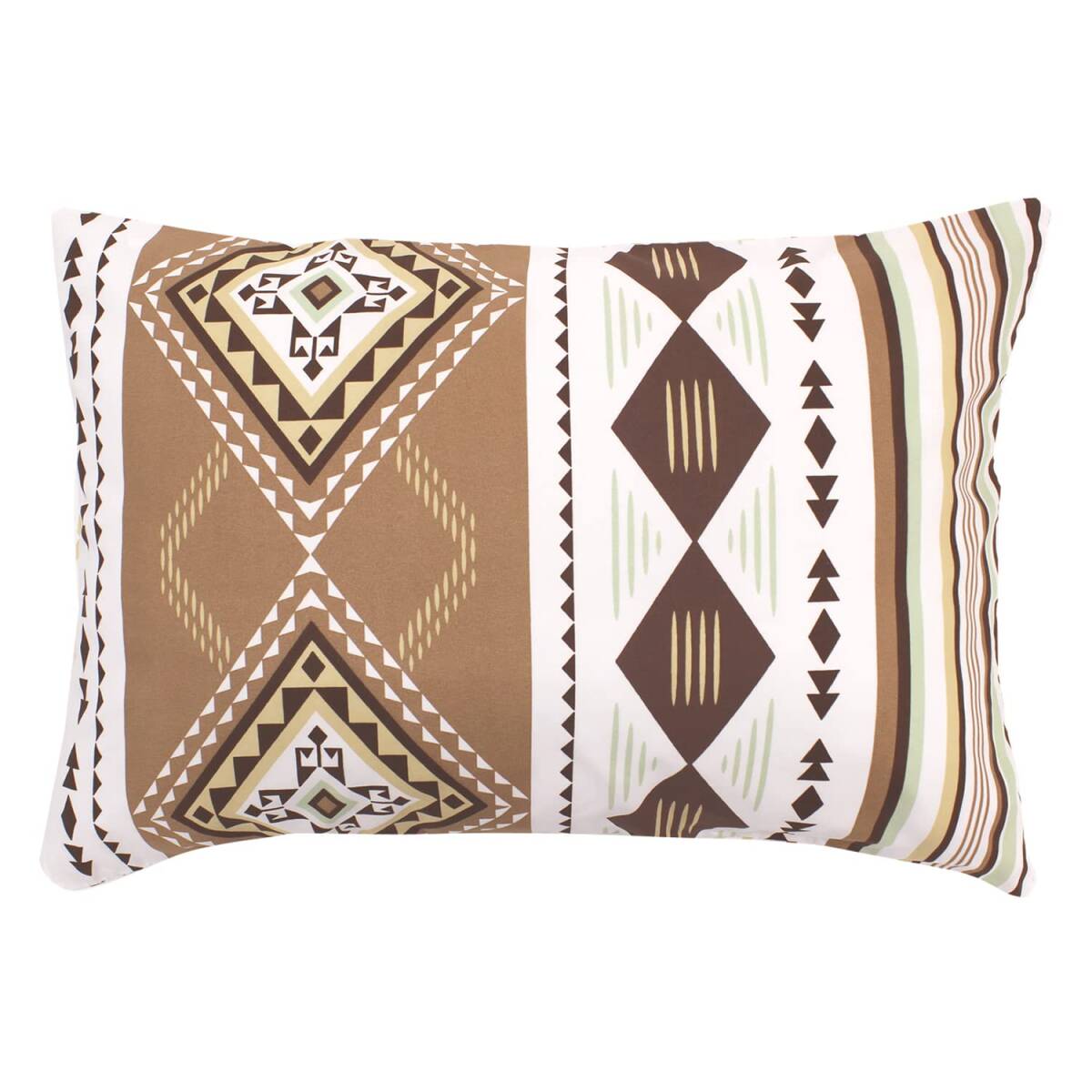 メリーナイト(Merry Night) 枕カバー 「キリム」 ベージュ 約43×63cm ファスナー式 まくらが入れやすい 洗える 速乾 シワに拍卖