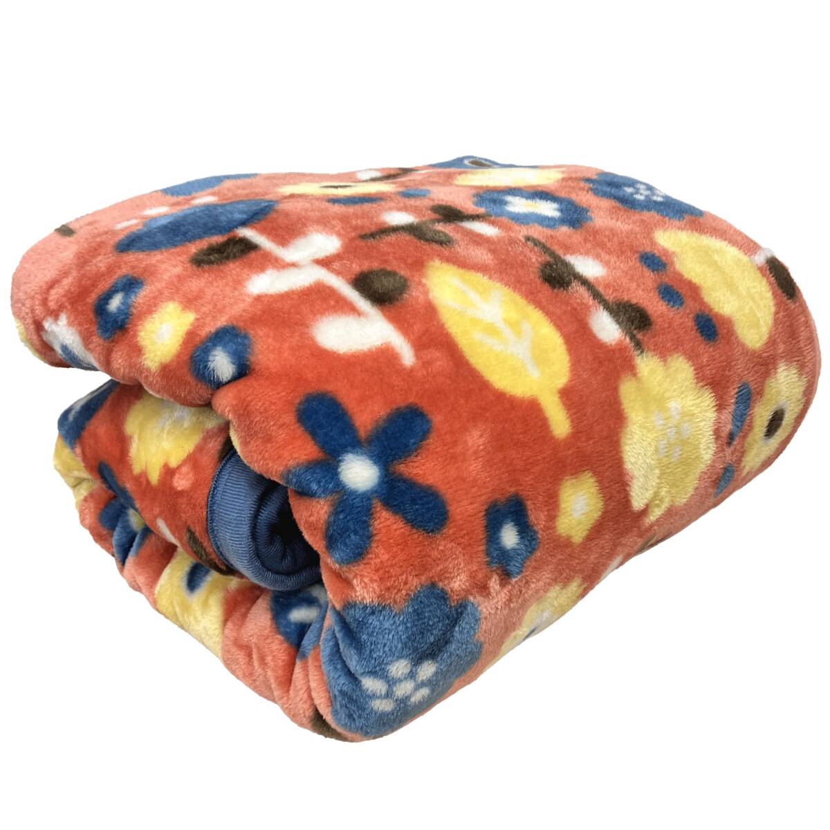 極ぬく あったか ニューマイヤー 毛布 シングル ポプリII オレンジ 140cm×200cm フランネル 軽量 厚手 秋 冬用拍卖