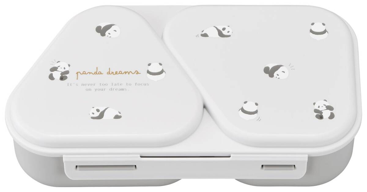 OSK(オーエスケー) 弁当箱 ぱんだ おにぎりランチケース 465ml 日本製 電子レンジ対応 押し型付き 抗菌 ロック付き おにぎらず おし拍卖