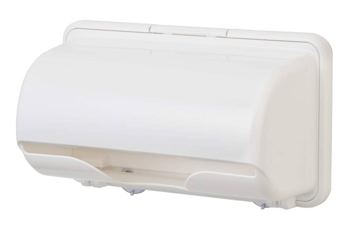 イノマタ化学 キッチンペーパーホルダー ピュアホワイト 幅29.7×奥行13.9×高さ17.8cm プラス スマート (日本製) 0342拍卖