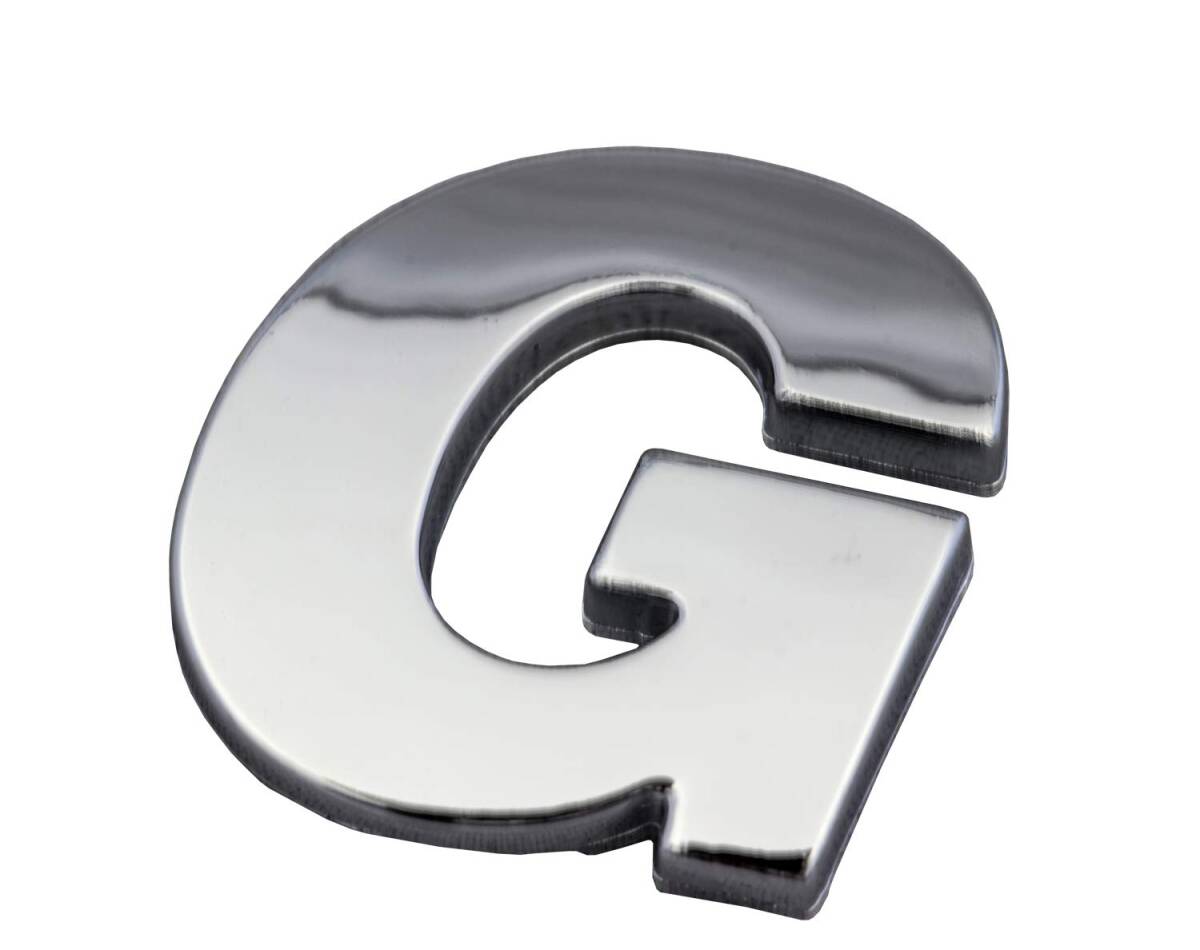 向島自動車用品製作所 3D 立体成型 エンブレム ステッカー アルファベット G シルバー MYS-036T拍卖