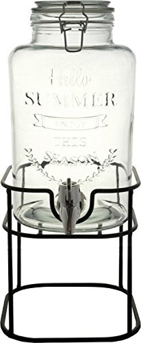 リビング ガラス ジャグ キーパー ドリンクサーバー 3.0L スタンド付属拍卖