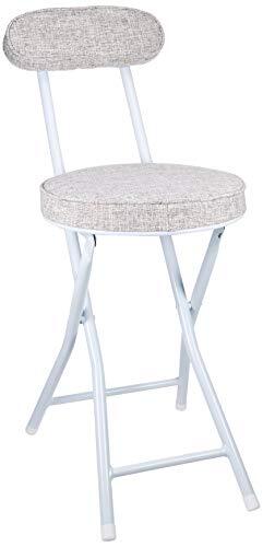 パール金属 折りたたみ パイプチェア 背付 アイボリー ファブリック N-7640 幅30.5×奥行47×高さ73cm、座面高さ/48cm拍卖