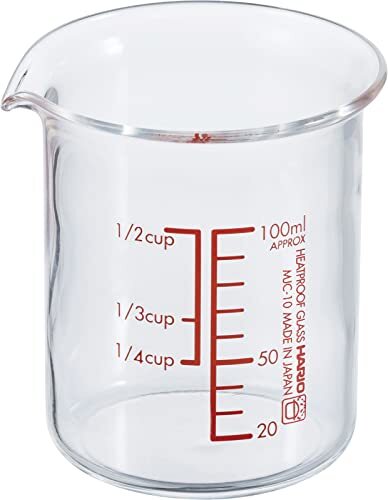 HARIO(ハリオ) 日本製 耐熱ガラス製 メジャーカップ 100ml MJC-10-R-BK拍卖