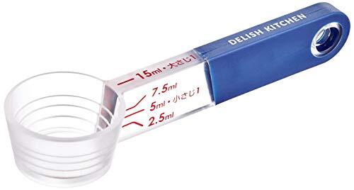 DELISH KITCHEN パール金属 計量スプーン ネイビー 14×4×2.5cm 置いて量れる CC-1313拍卖