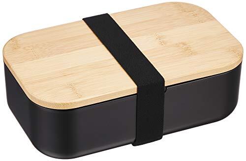 パール金属 弁当箱 ランチボックス 1000ml 竹製蓋 ブラック ホームレーベル D-460拍卖