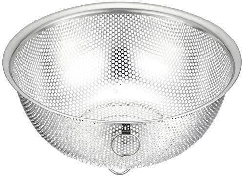 パール金属 パンチボウル型ザル18cm 足付 ステンレス製 アットアクア HB-4110 シルバー拍卖