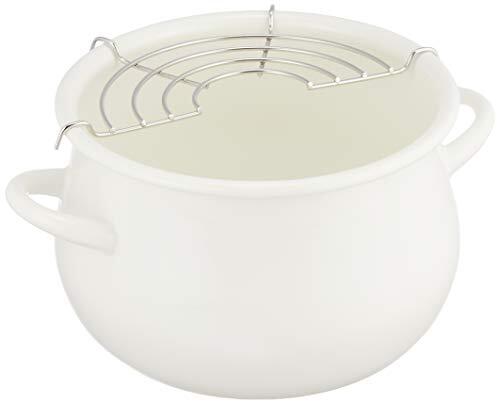 パール金属 プチクック ホーロー 天ぷら 鍋 16cm ホワイト HB-1679拍卖