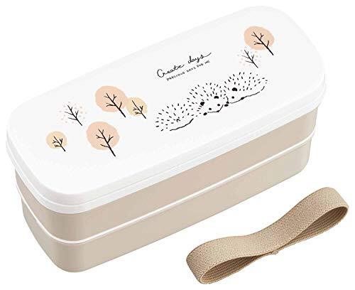 OSK(オーエスケー) 弁当箱 ヘッジホッグ 2段ランチボックス 箸 仕切り ランチベルト付 640ml 日本製 食洗機 電子レンジ対応 入れ子拍卖