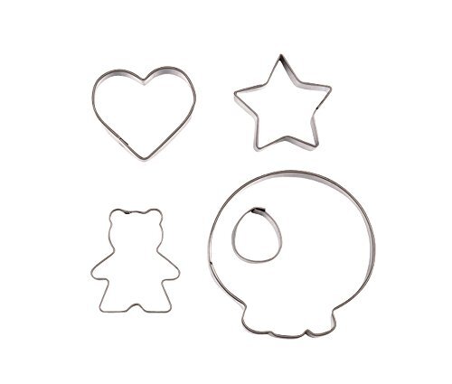 パール金属 ラフィネ ステンレス製 クッキー 抜き型 4個 セット ハート・スター・ベアー・スカル D-6154拍卖