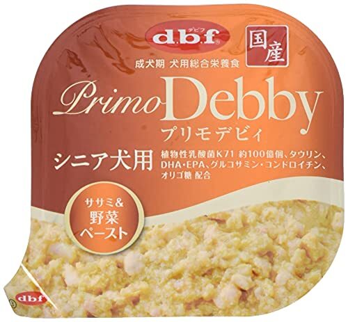 デビフ ドッグフード プリモデビィ シニア犬用 ササミ&野菜ペースト オレンジ 95グラム (x 6) (まとめ買い)拍卖