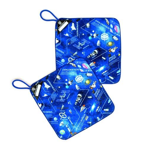 COLORFUL CANDY STYLE ループタオル 男の子 幼稚園 保育園 ループ付き 2枚セット 未来の惑星探査と宇宙船 N8505520拍卖