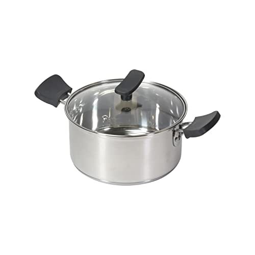 パール金属 鍋 両手鍋 18cm ガラス蓋付 IH対応 オール熱源対応 3層底 ステンレス製 チーノ chiiino HB-6573拍卖