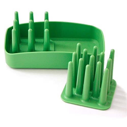 オカ(OKA) 冷蔵庫収納 野菜スタンド グリーン 約10.8×20.5×9cm PLYS(プリス) ベジマジ たてる拍卖