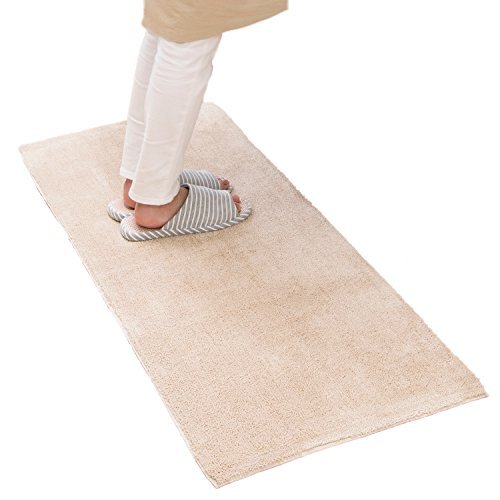 オカ 乾度良好Dナチュレ ロングマット ベージュ 約50cm×120cm (キッチンマットや玄関マット、リビングマットなど多目的に)拍卖