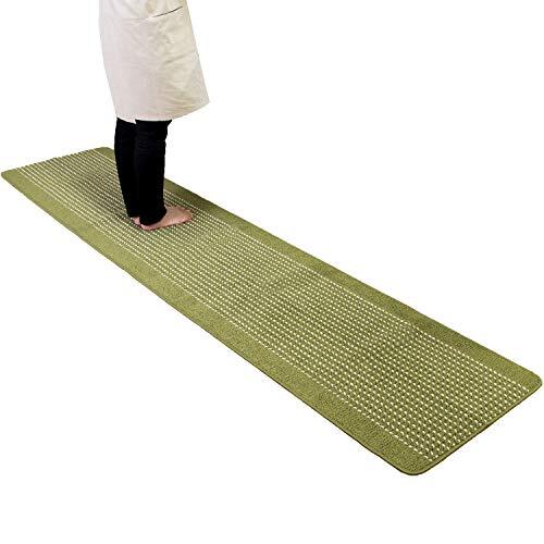 オカ 優踏生 洗いやすい キッチンマット 60×270 グリーン拍卖