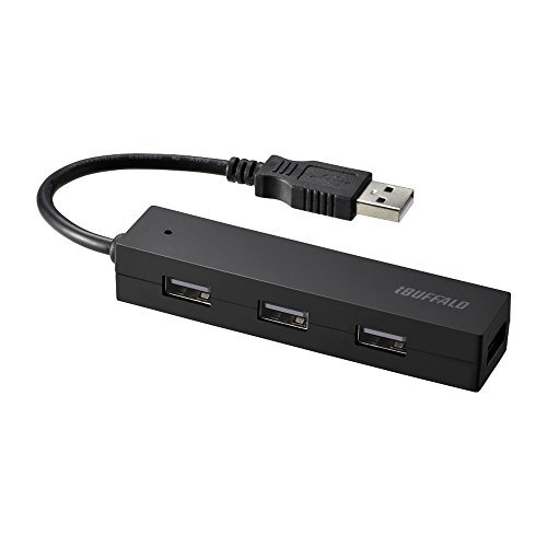 BUFFALO USB ハブ USB2.0 バスパワー 4ポート ブラック BSH4U25BK【Windows/Mac対応】拍卖
