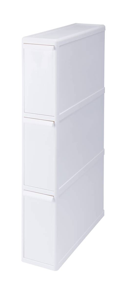 ライクイット (like-it) 分別引出しステーション スーパースリム 3段 (キャスター付き) ホワイト 約幅14×奥行46.5×高さ83.拍卖