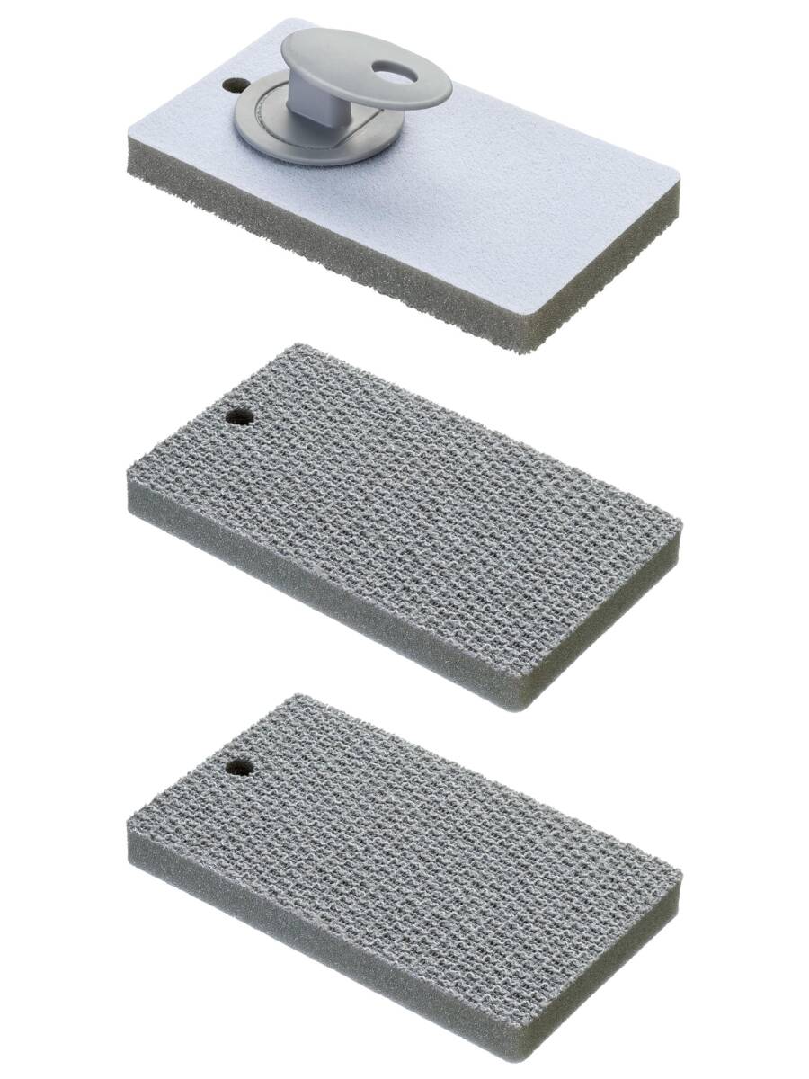 まめいた 手がラク バススポンジ スペア2個セット 縦15.8cm×横9.3cm×厚み5cm グリップ付き スイスイ洗える 湯垢 石けん汚れ 落拍卖