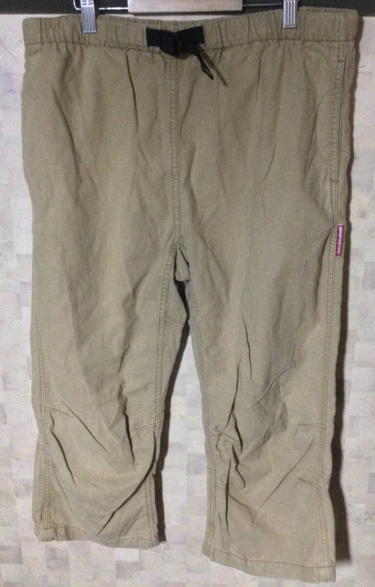 マナスタッシュ MANASTASH 七分丈パンツ ヘンプ HEMP 麻混合 アウトドア 上野商会 Lサイズ 拍卖