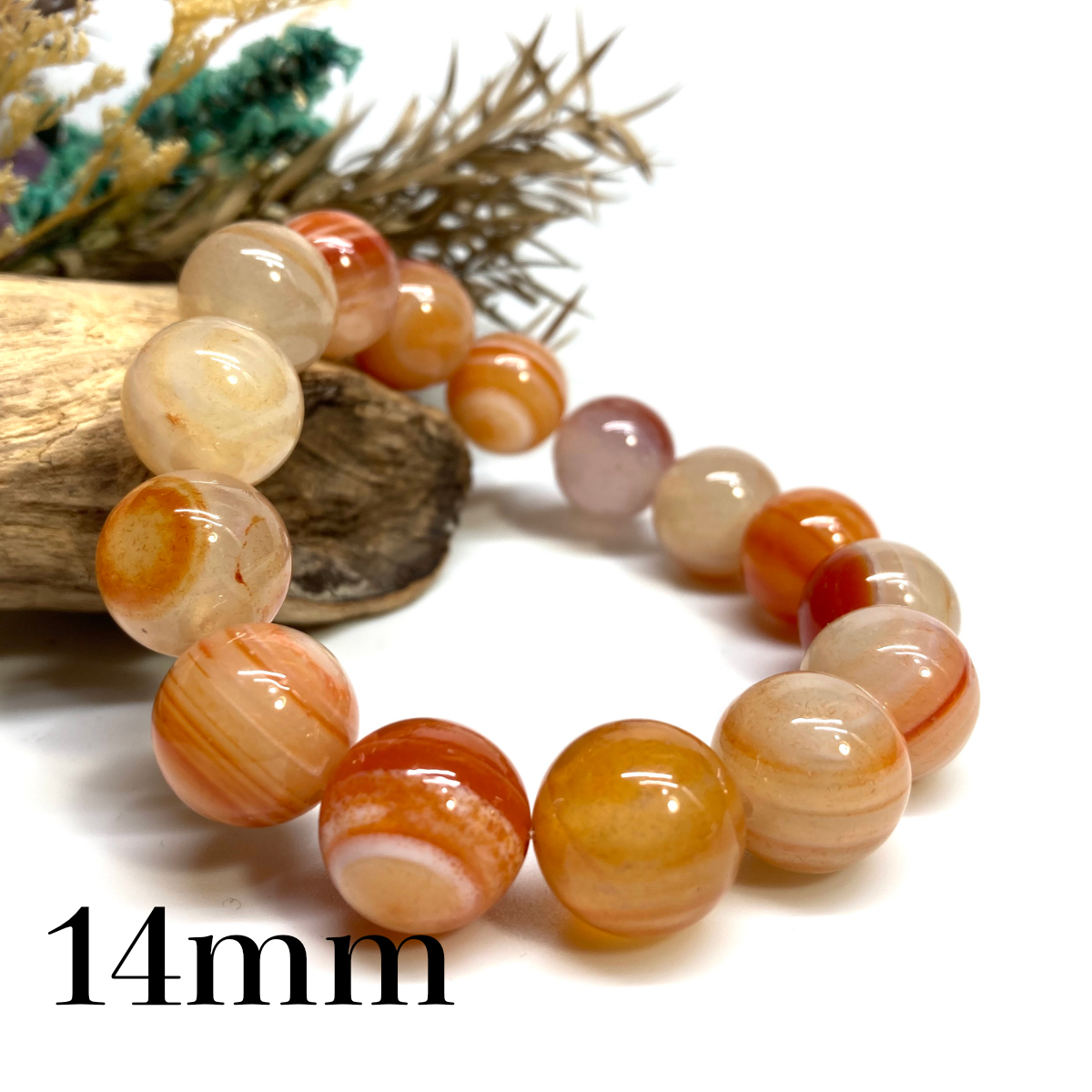 カーネリアン・サードニクス (レッド天眼石) パワーストーン ブレスレット 14mm 天然石ブレス シンプル 浄化 メンズ 男性 14ミリ拍卖