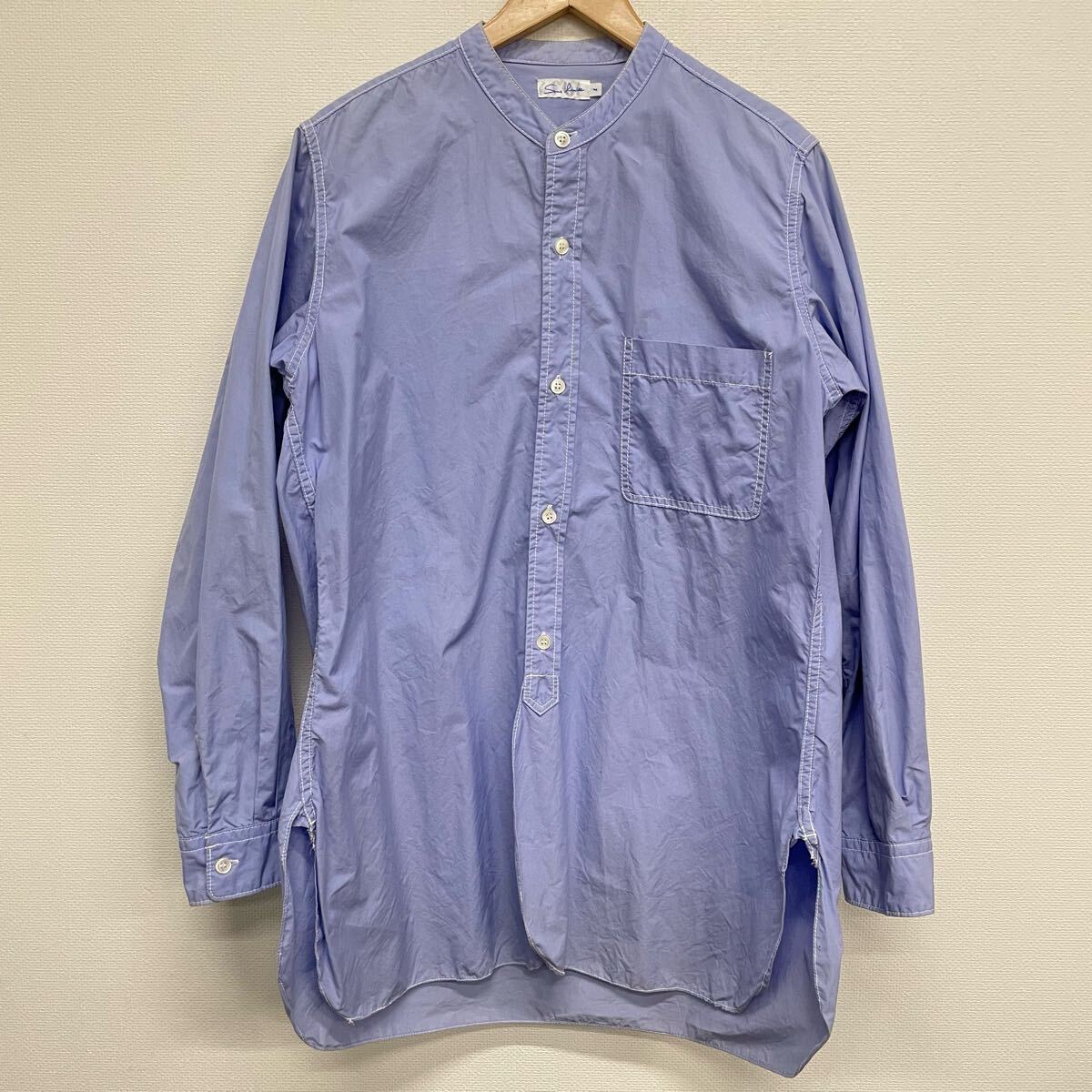 【Sans Limite】サンリミット★長袖シャツ STANDCOLLAR LONG SHIRT スタンドカラーロングシャツ ステッチ S1701018 サイズ1 06拍卖
