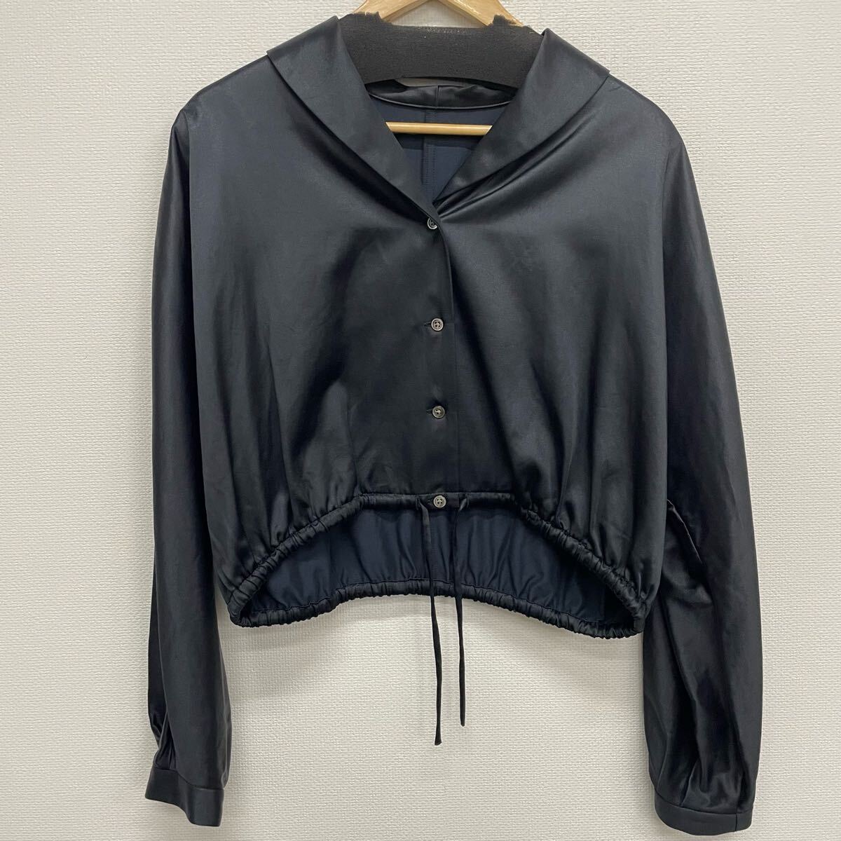 【ROPE】ロペ★シャイニーサテンブラウス 長袖 シャツ ジャケット トップス GGH-25060-A サイズF 06拍卖