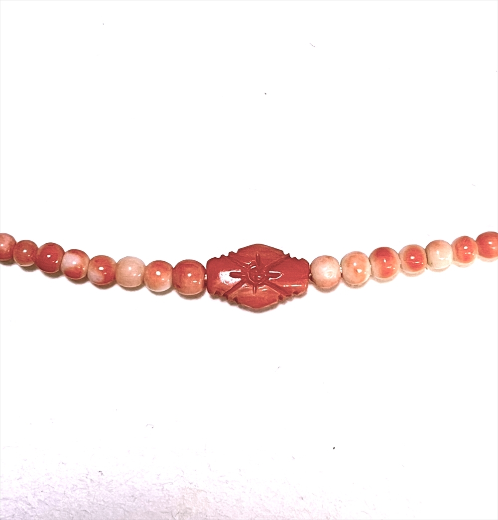 花とら●リサイクル和装小物 羽織紐 珊瑚 菱風 250520-28拍卖