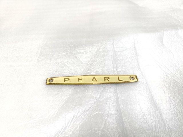 ◆送料無料 PEARL 真鍮 メタルプレート 当時物/パール 古いロゴ エンブレム拍卖