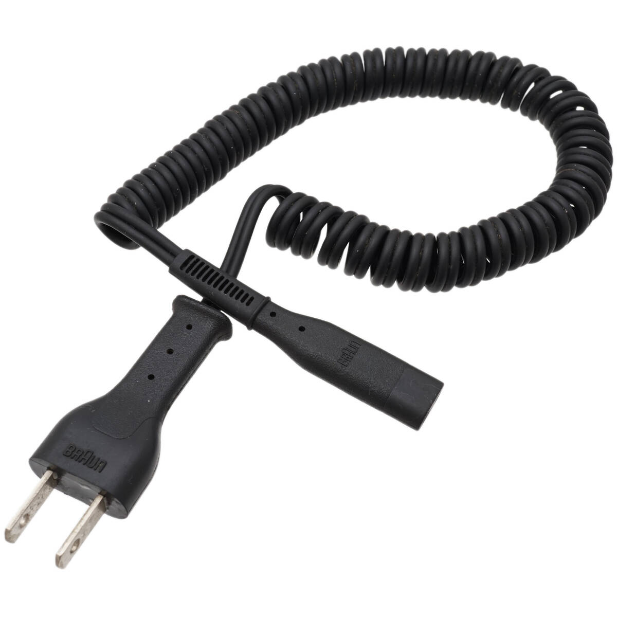 BRAUN 純正 シェーバー 電源コード 125V 0.5A ブラウン インターフェイス エクセル シェイバー 電気 髭剃 AC パワー 伸縮 コイル拍卖