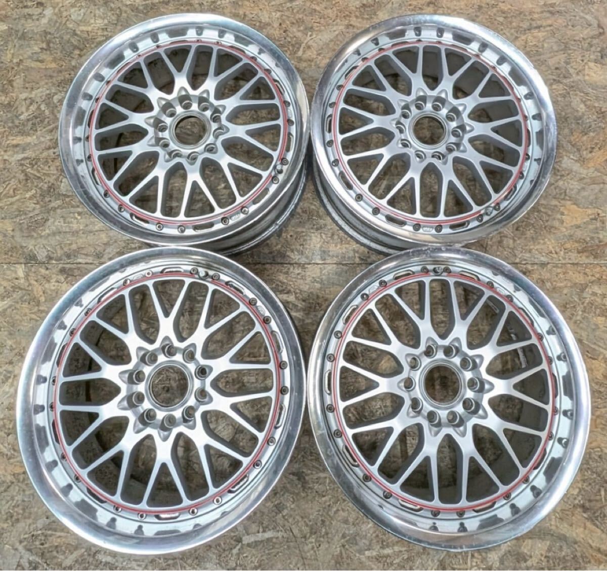 【希少!】RAYS ボルクレーシング GT-U 17インチ 8J+42 PCD114.3 5穴 5H 当時物 絶版 シルビア スカイライン fd3s fa3s アルテッツァ拍卖