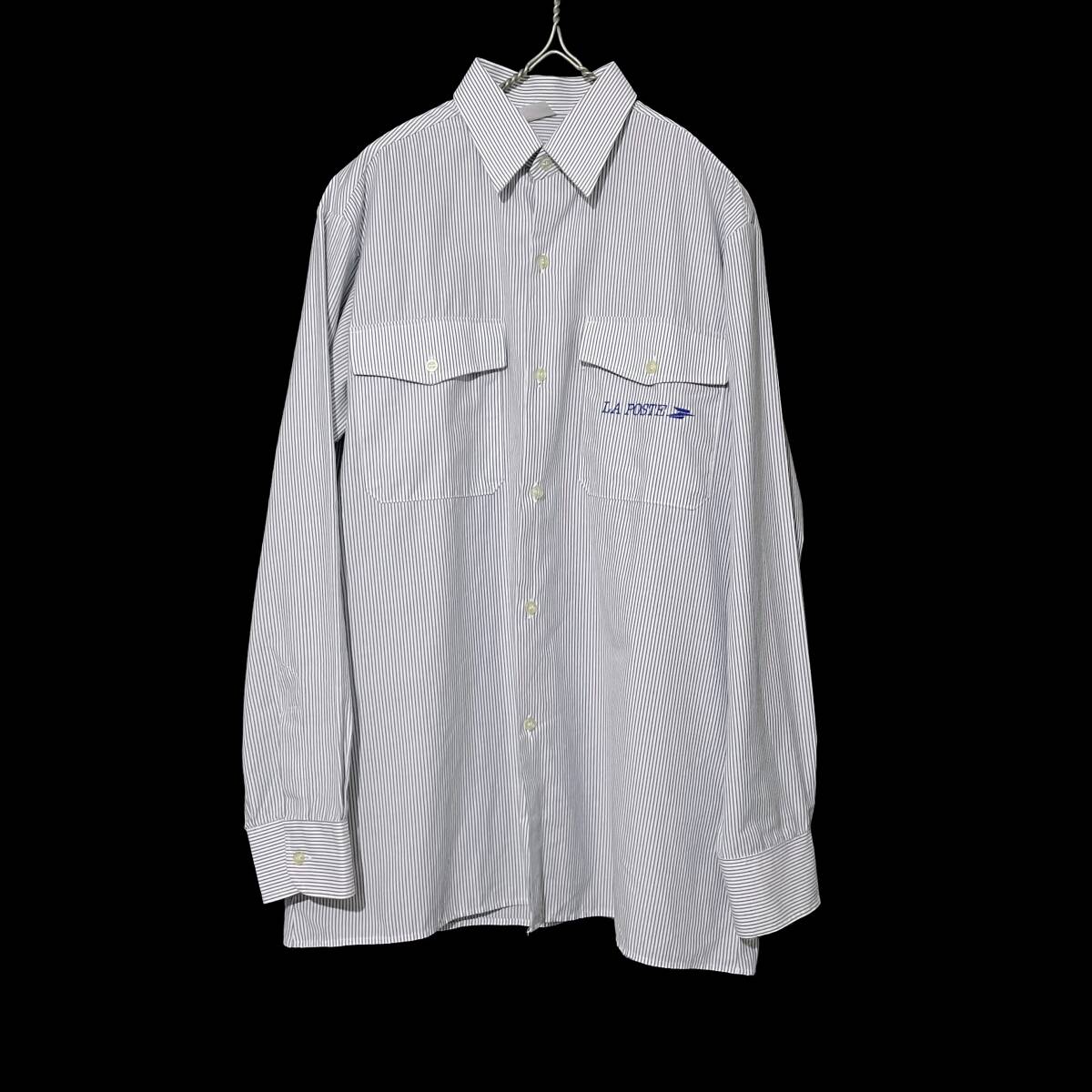 ヴィンテージ フランス古着 LA POSTE 郵便局 ワークシャツ Royal Mail フレンチワーク モールスキン拍卖