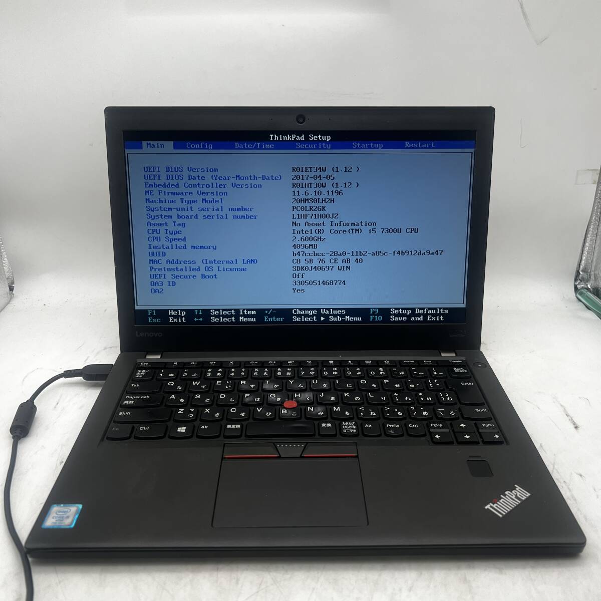 Lenovo/x270/i5-7300u/メモリ 4GB/12.5インチ/AB1拍卖