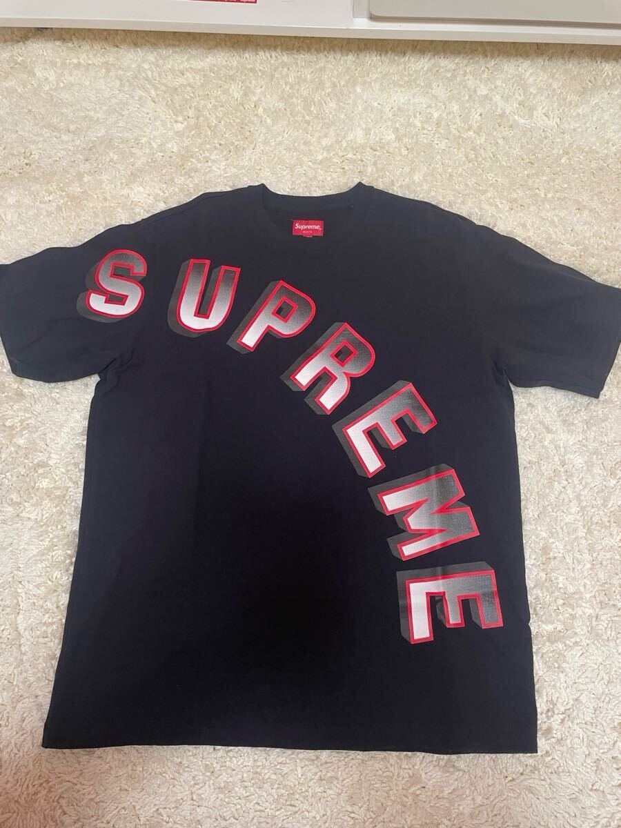 18SS Supreme Gradient Arc Top シュプリーム アーチトップ フルロゴ Tee ブラック 黒 Mサイズ拍卖