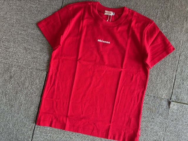 ★新品MIKI HOUSEミキハウスロゴ半袖Tシャツ140★赤拍卖